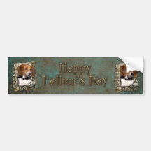 Fathers Day - Stone Paws - Beagle Bumper Stickers