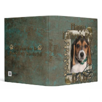 Fathers Day - Stone Paws - Beagle Puppy 3 Ring Binder