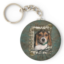 Fathers Day - Stone Paws - Beagle Puppy Key Chains