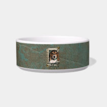 Fathers Day - Stone Paws - Beagle Puppy Cat Water Bowl