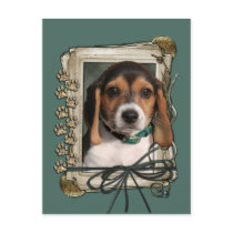Fathers Day - Stone Paws - Beagle Puppy Post Cards