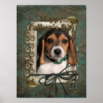 Fathers Day - Stone Paws - Beagle Puppy Poster