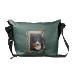 Fathers Day - Stone Paws - Bernese Mountain Dog Messenger Bags
