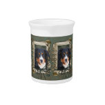 Fathers Day - Stone Paws - Bernese Mountain Dog Beverage Pitchers