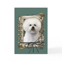Fathers Day - Stone Paws - Bichon Frise Card