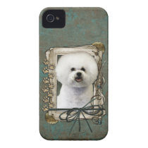 Fathers Day - Stone Paws - Bichon Frise Iphone 4 Case
