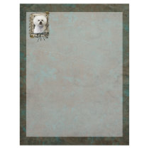Fathers Day - Stone Paws - Bichon Frise Personalized Letterhead