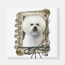 Fathers Day - Stone Paws - Bichon Frise Magnet