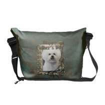 Fathers Day - Stone Paws - Bichon Frise Commuter Bags