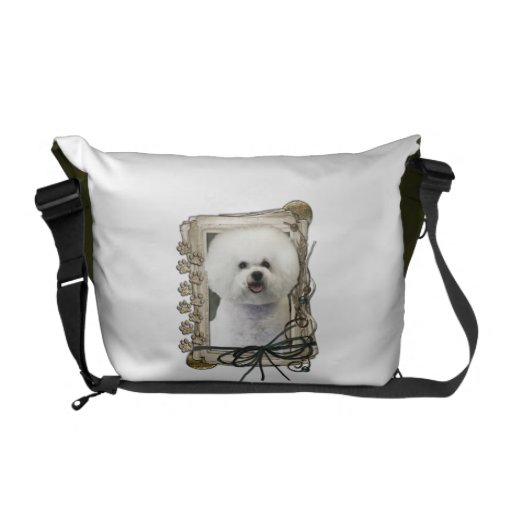 Fathers Day - Stone Paws - Bichon Frise Messenger Bag