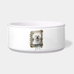 Fathers Day - Stone Paws - Bichon Frise Dog Water Bowls