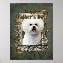Fathers Day - Stone Paws - Bichon Frise Print