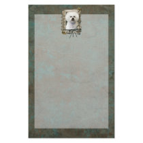 Fathers Day - Stone Paws - Bichon Frise Stationery Design