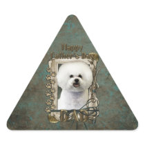 Fathers Day - Stone Paws - Bichon Frise Stickers