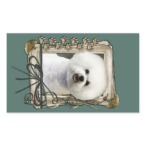 Fathers Day - Stone Paws - Bichon Frise Rectangular Sticker