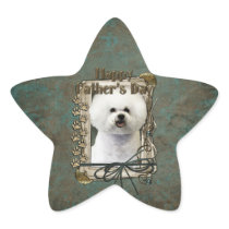 Fathers Day - Stone Paws - Bichon Frise Sticker
