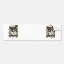 Fathers Day - Stone Paws - Boston Terrier Bumper Sticker
