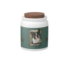 Fathers Day - Stone Paws - Boston Terrier Candy Jars