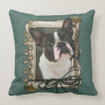 Fathers Day - Stone Paws - Boston Terrier Pillows