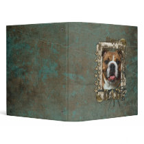 Fathers Day - Stone Paws - Bulldog - Dad Vinyl Binders