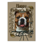 Fathers Day - Stone Paws - Bulldog Greeting Card