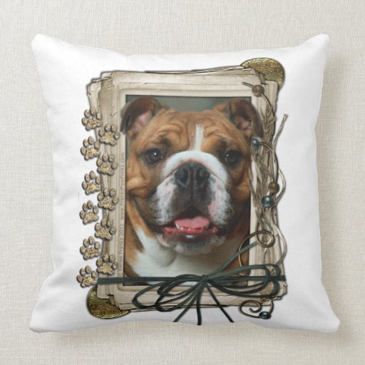 Fathers Day - Stone Paws - Bulldog Pillow