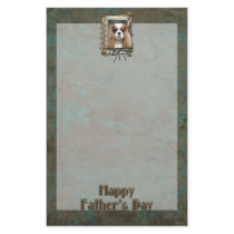 Fathers Day - Stone Paws - Cavalier - Blenheim Customized Stationery
