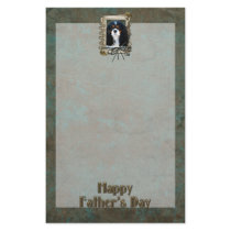 Fathers Day - Stone Paws - Cavalier - Tri Color Stationery Paper