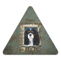 Fathers Day - Stone Paws - Cavalier - Tri-Color Sticker