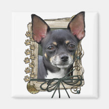 Fathers Day - Stone Paws - Chihuahua - Isabella Fridge Magnet