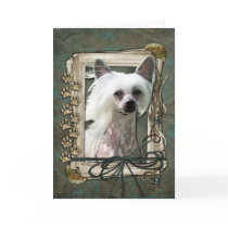 Fathers Day - Stone Paws - Chinese Crested Card