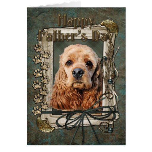 Fathers Day - Stone Paws - Cocker Spaniel Card