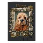 Fathers Day - Stone Paws - Cocker Spaniel Card