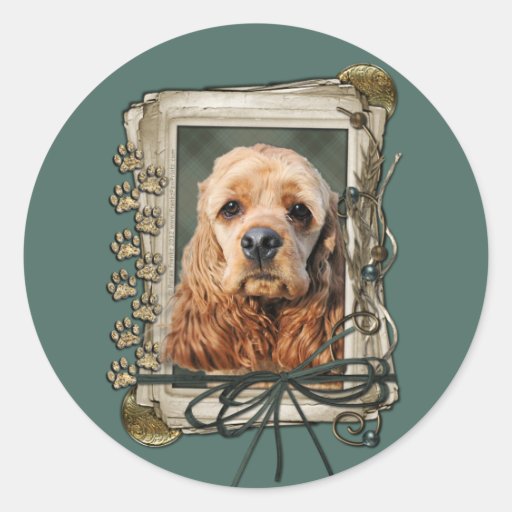 Fathers Day - Stone Paws - Cocker Spaniel Stickers