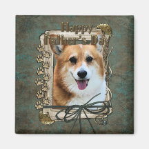 Fathers Day - Stone Paws - Corgi - Owen Magnet
