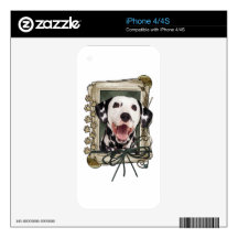 Fathers Day - Stone Paws - Dalmatian Decal For iPhone 4