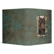 Fathers Day - Stone Paws - Doberman 3 Ring Binders