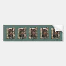 Fathers Day - Stone Paws - Doberman - Red Bumper Stickers