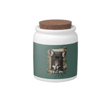 Fathers Day - Stone Paws - French Bulldog - Teal Candy Dish