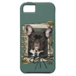 Fathers Day - Stone Paws - French Bulldog - Teal iPhone 5 Case
