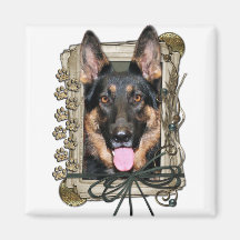 Fathers Day - Stone Paws - German Shepherd - Kuno Magnets