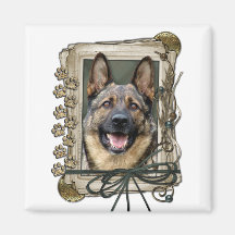 Fathers Day - Stone Paws - German Shepherd Magnet