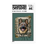 Fathers Day - Stone Paws - German Shepherd Postage Stamp