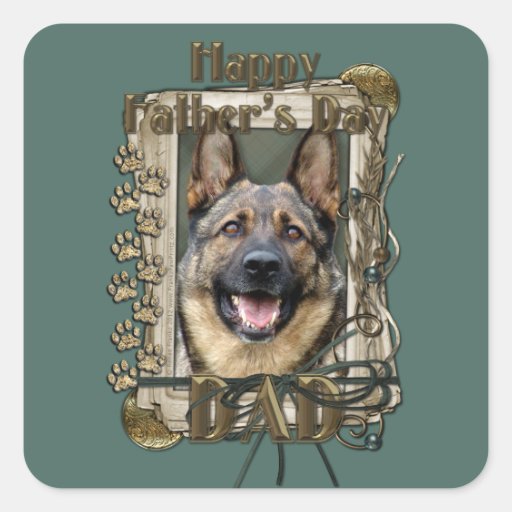 Fathers Day - Stone Paws - German Shepherd Sticker