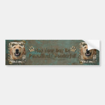Fathers Day - Stone Paws - Golden Retriever Bumper Stickers