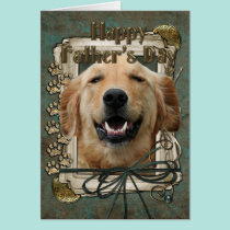 Fathers Day - Stone Paws - Golden Retriever cards