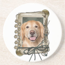 Fathers Day - Stone Paws Golden Retriever Corona coasters