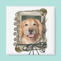 Fathers Day - Stone Paws Golden Retriever Corona magnets