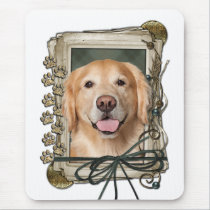 Fathers Day - Stone Paws Golden Retriever Corona mousepads