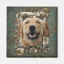 Fathers Day - Stone Paws - Golden Retriever Magnets